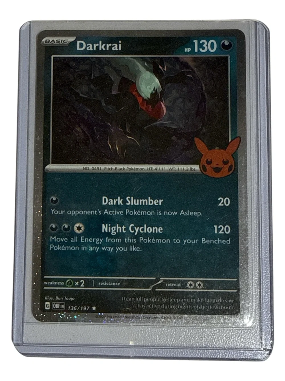 Pokemon Trading Cards (5): Piplup Delibird Darkrai Crawdaunt & Sandile